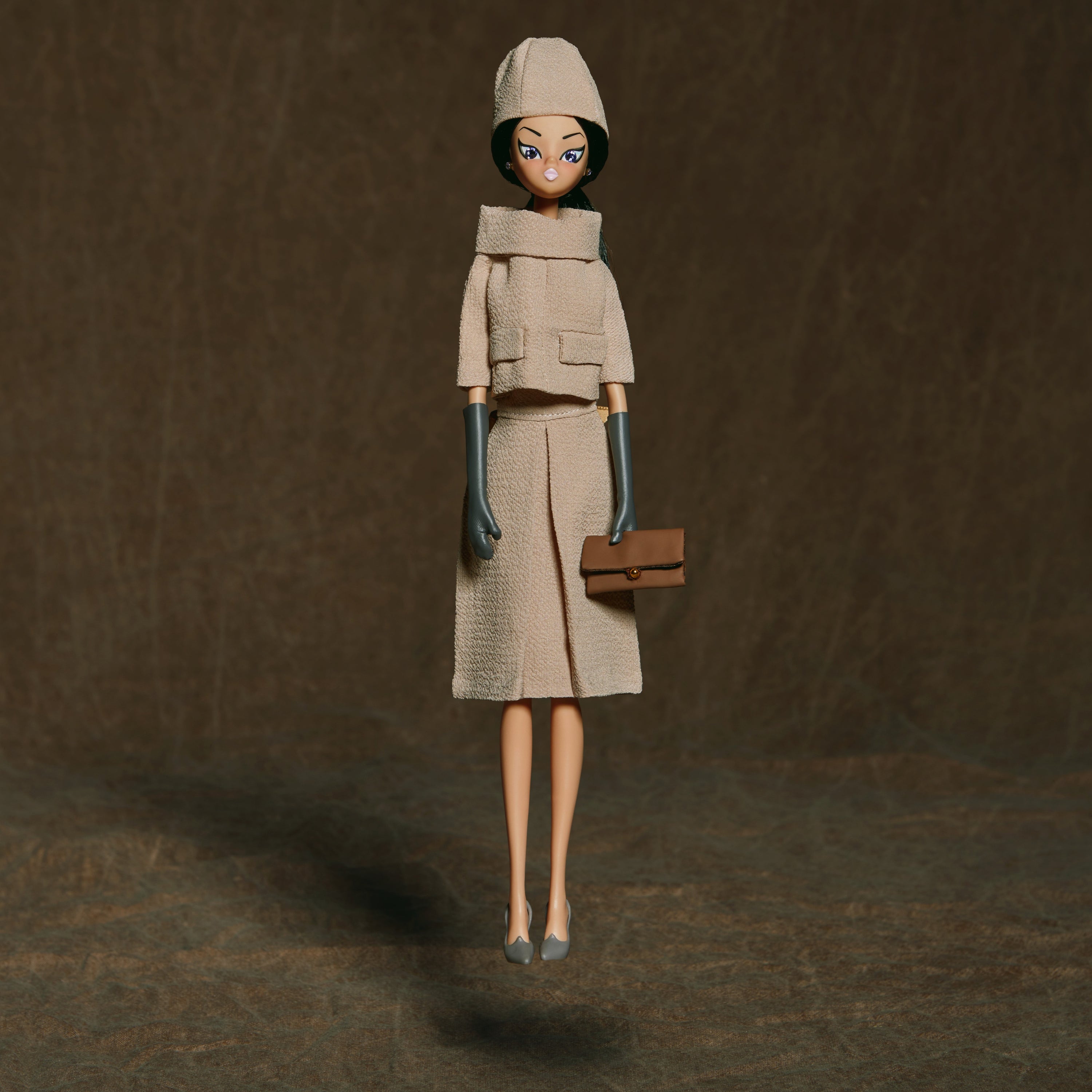 Lilac dressed in camel "Luncheonette"