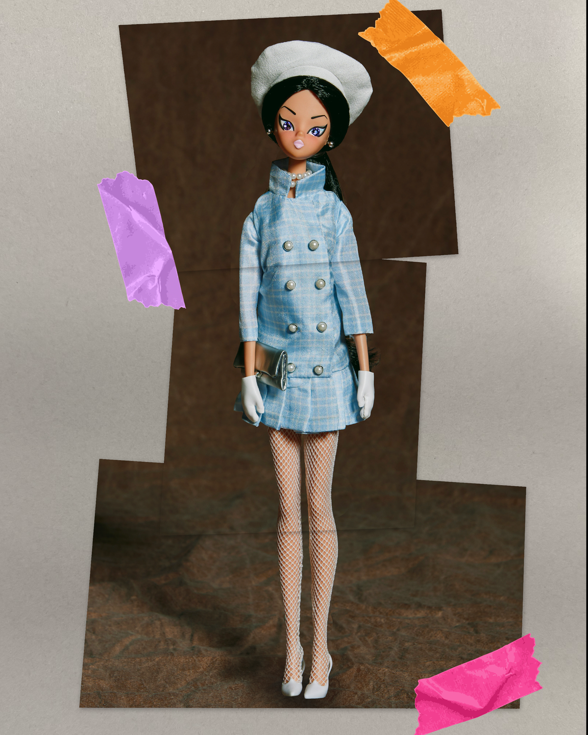 Lilac dressed in light blue "Sailorette"