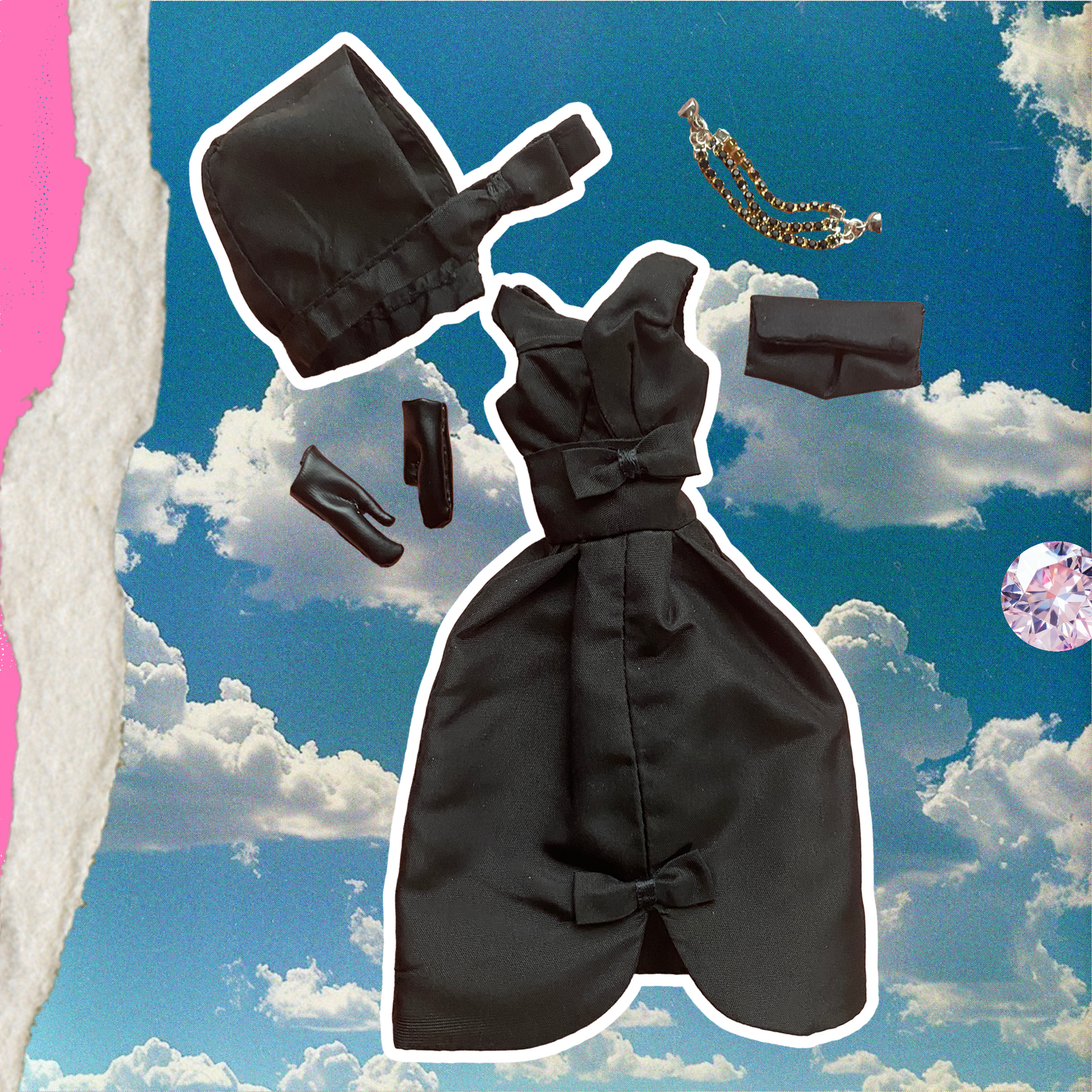 "Bonnette" fashion in black