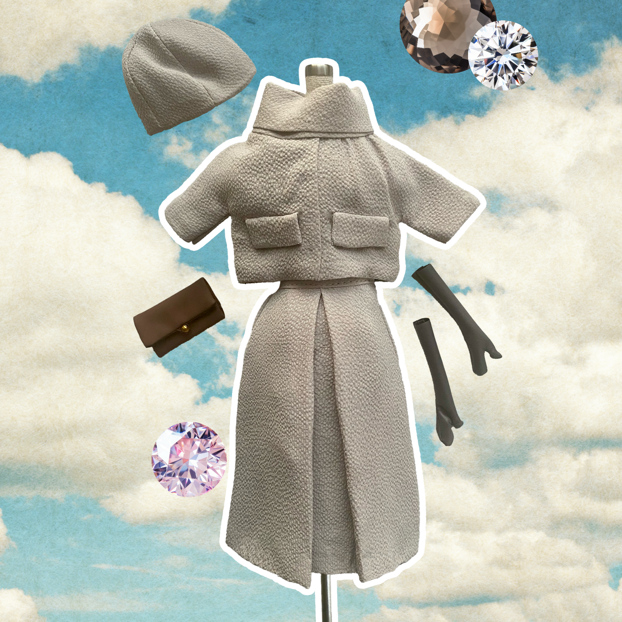 "Luncheonette" fashion in gray
