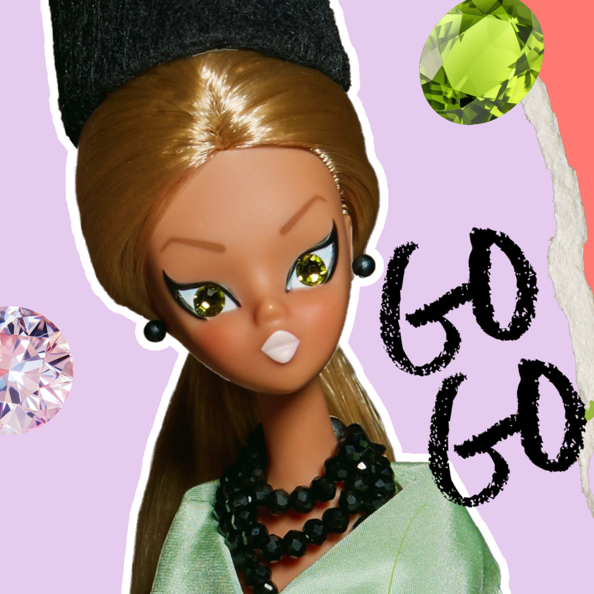 Gogo dressed in mint "High Societette"
