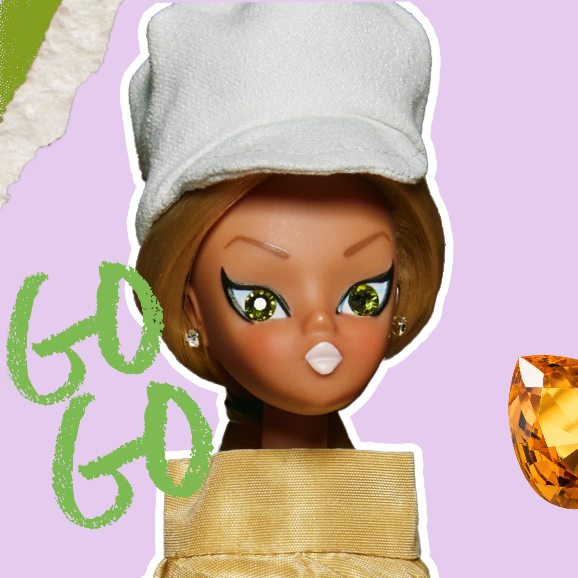 Gogo dressed in mustard "Majorette"