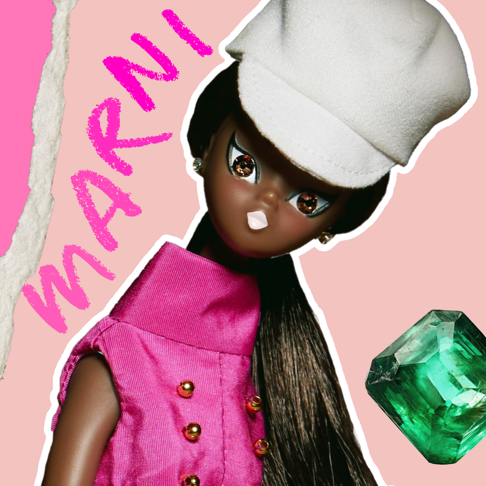 Marni dressed in hot pink "Majorette"