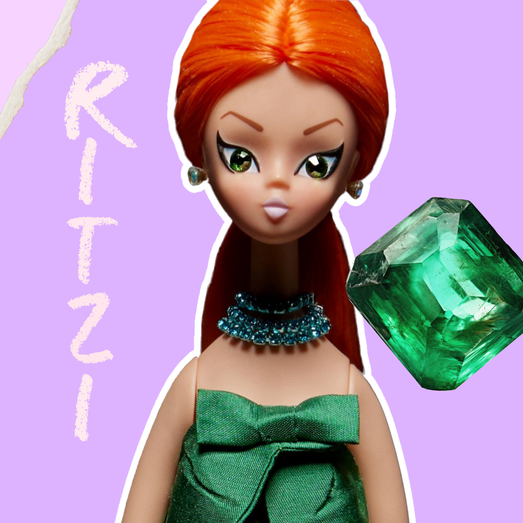 Ritzi dressed in green "Soiréette"