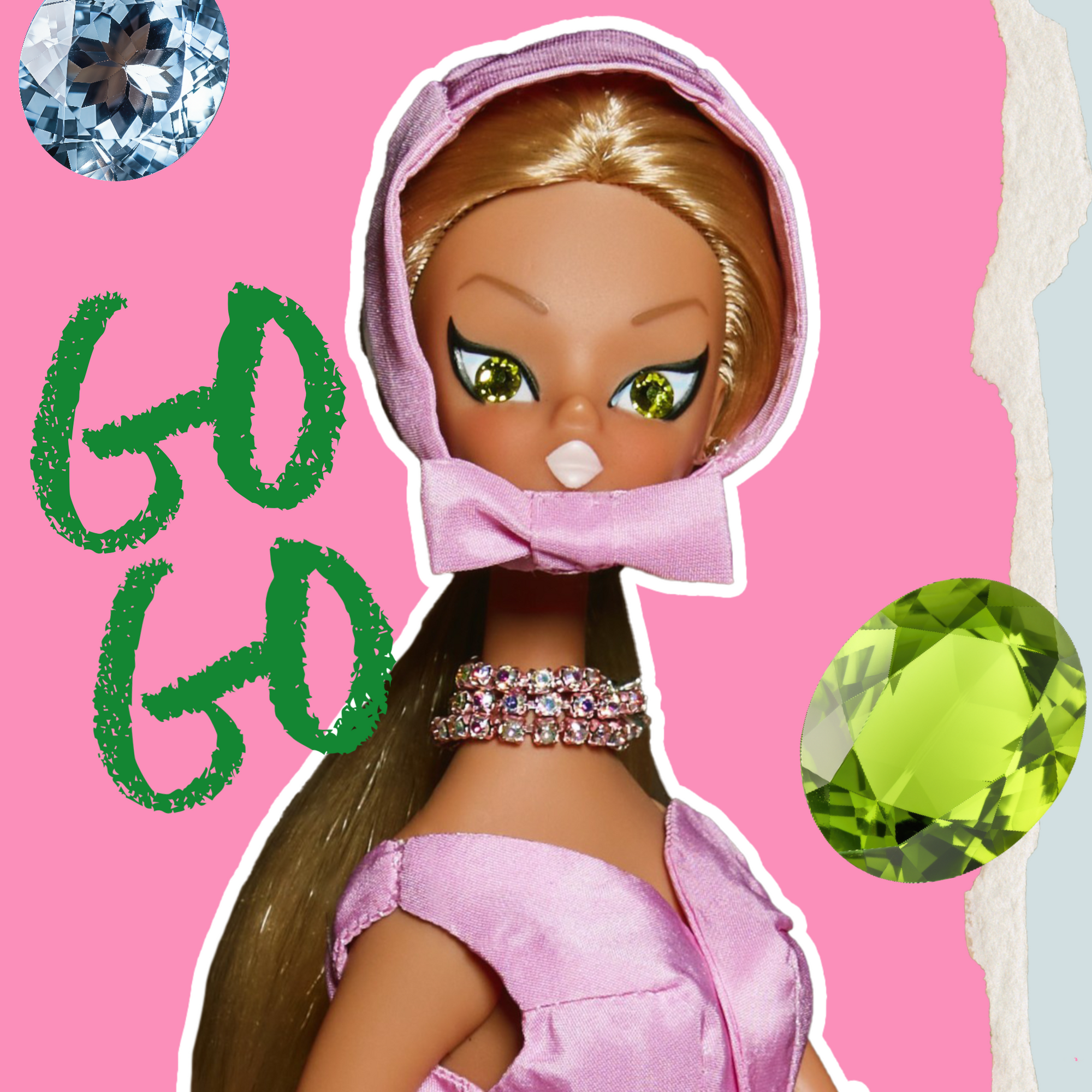 Gogo dressed in pink "Bonnette"