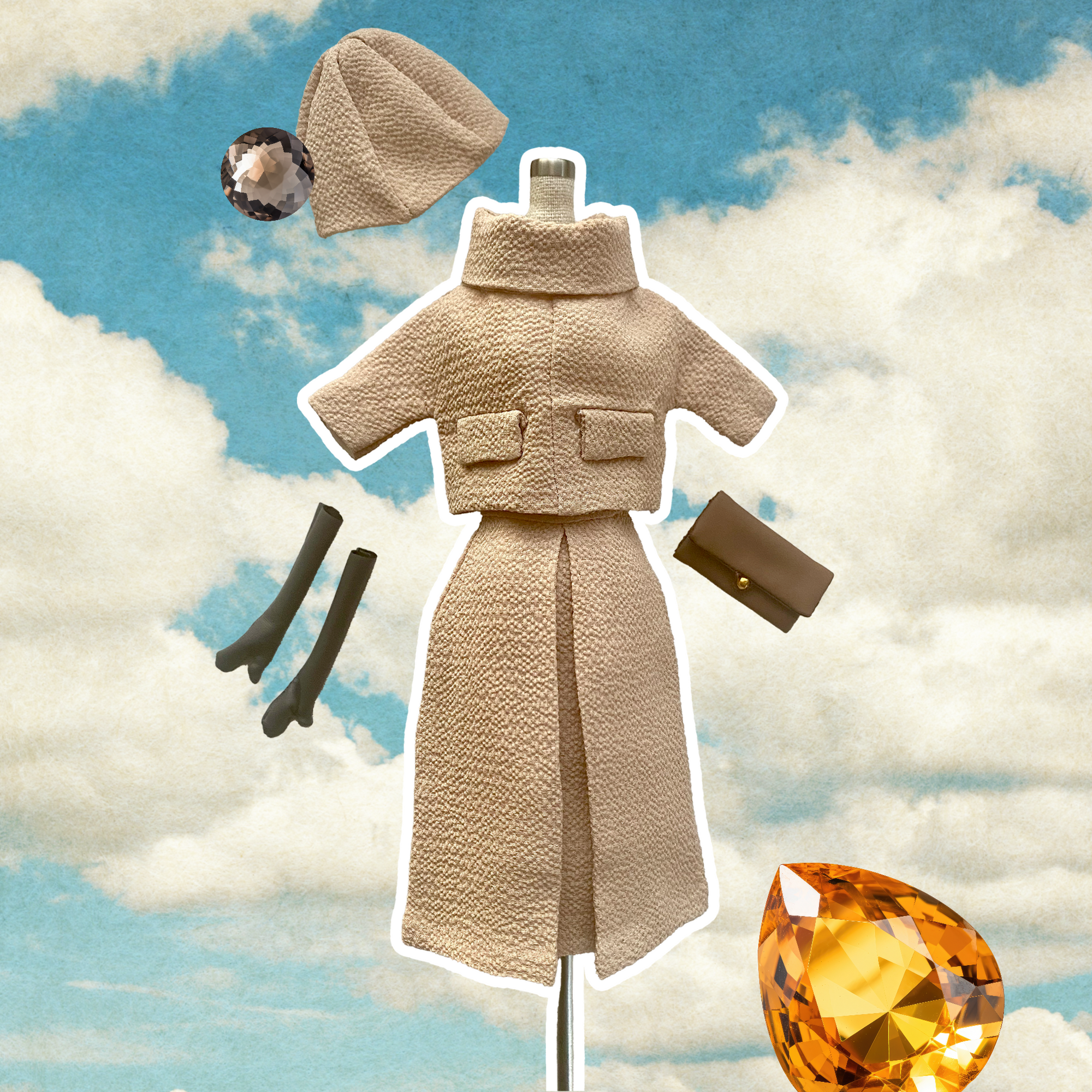 "Luncheonette" fashion in camel