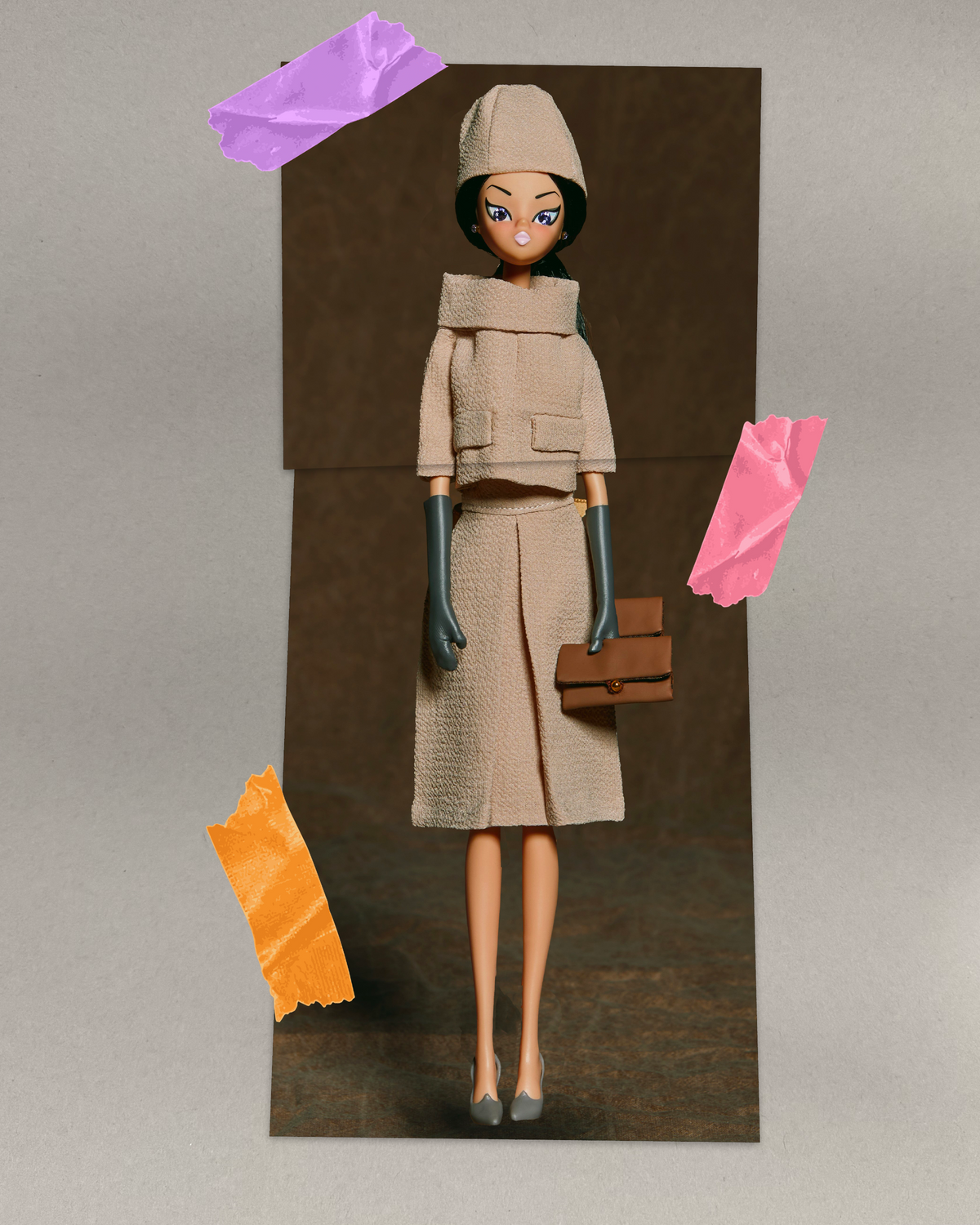 Lilac dressed in camel "Luncheonette"