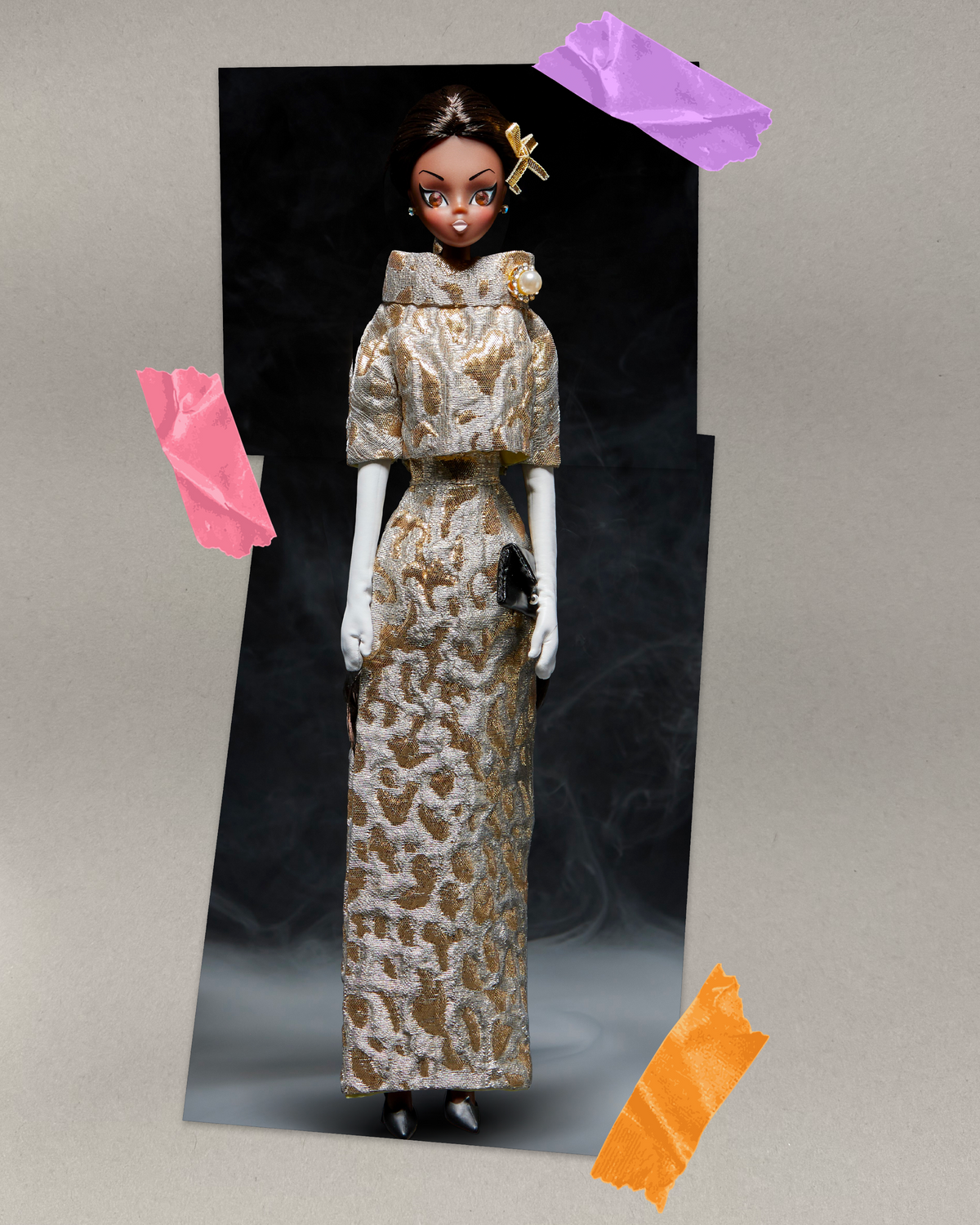 Marni dressed in golden "Operette"