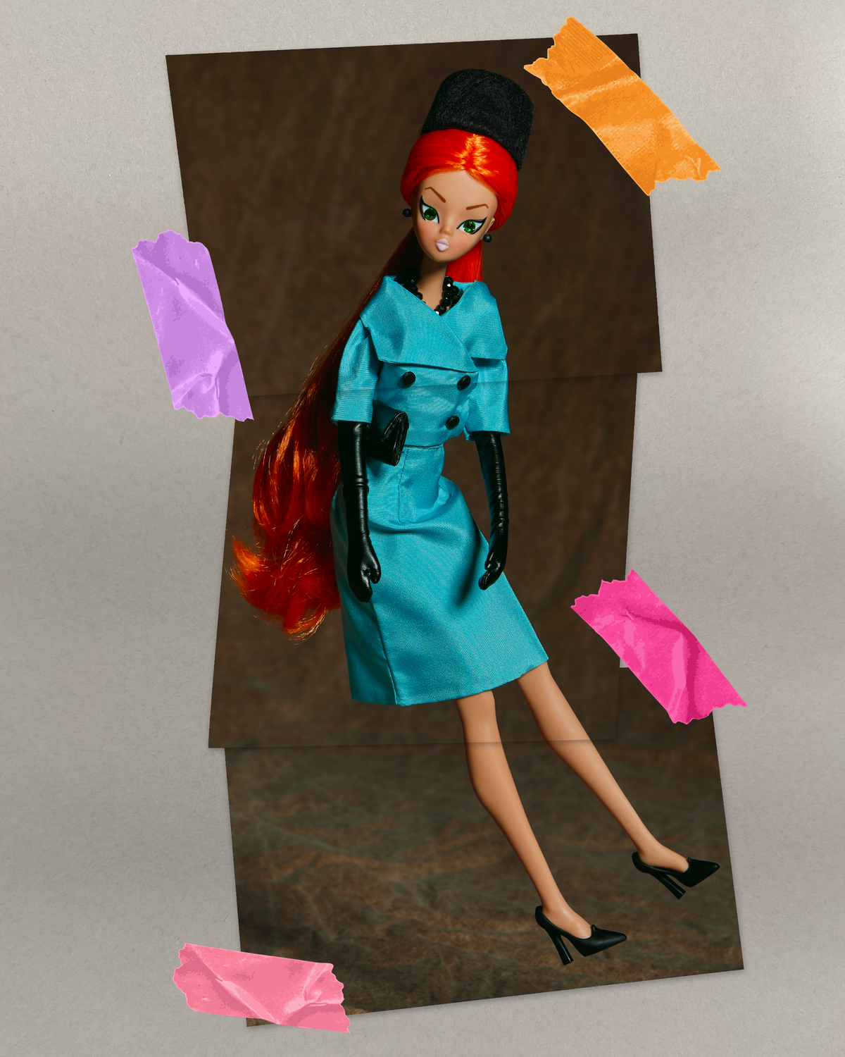 Ritzy dressed in turquoise "High Societette"