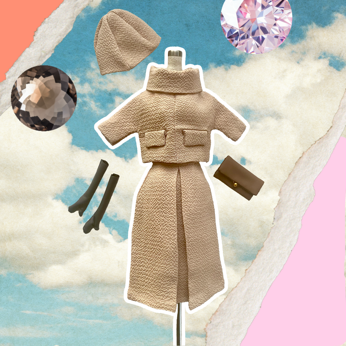 "Luncheonette" fashion in camel