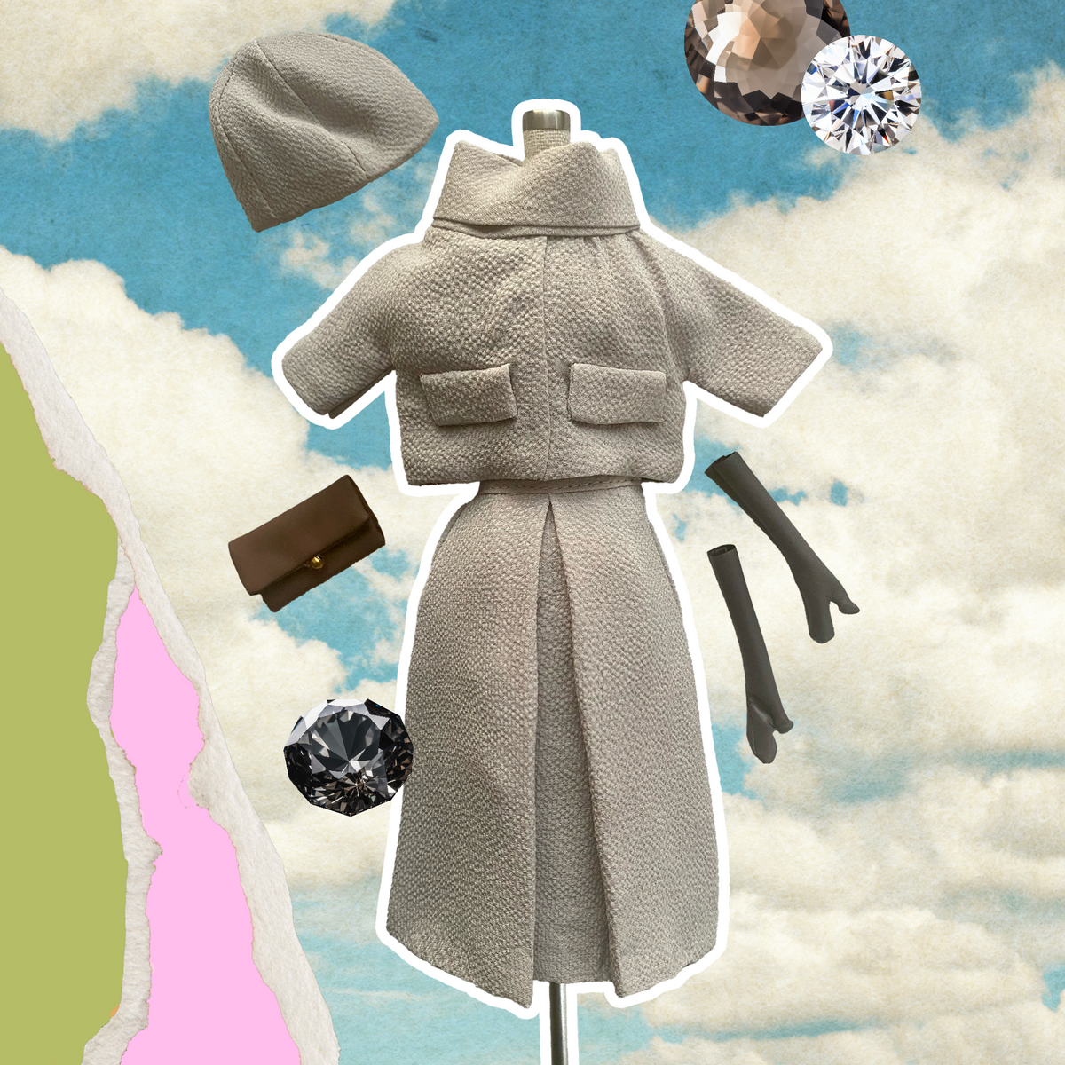 "Luncheonette" fashion in gray