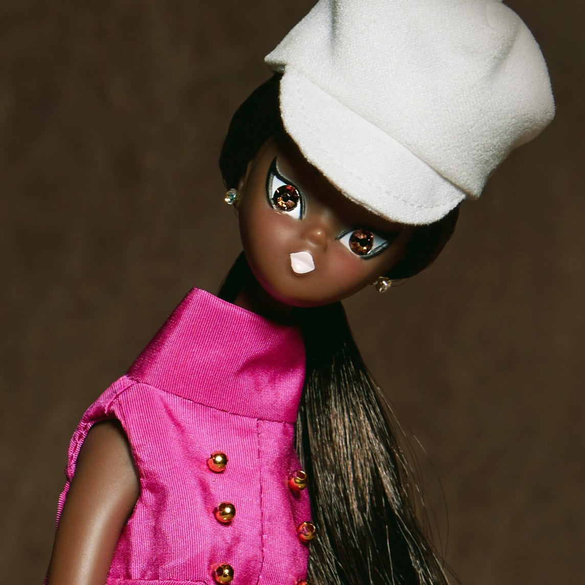 Marni dressed in hot pink "Majorette"