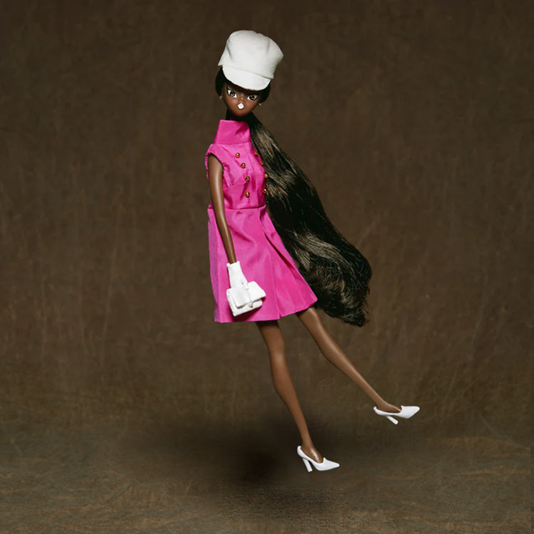 Marni dressed in hot pink "Majorette"